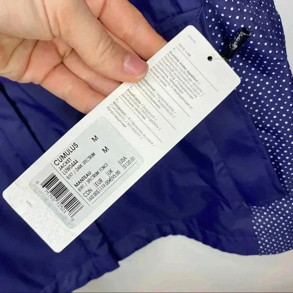 NWT Lole Cumulus Waterproof Jacket M Purple w/Dots - Picture 7 of 9